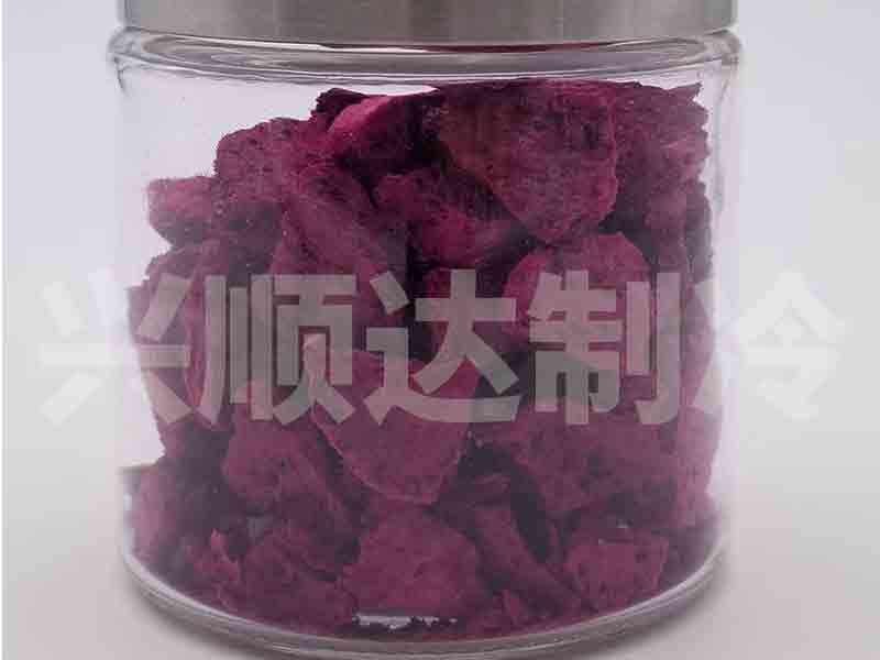 Freeze dried dragon fruit pieces