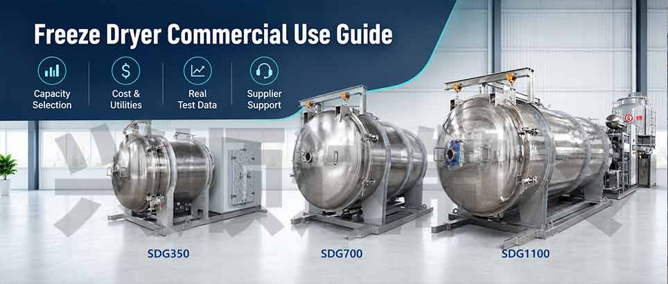 Freeze dryer commercial use guide with SDG350 SDG700 and SDG1100 models