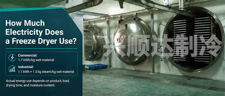 Commercial and industrial freeze dryer electricity use guide with energy consumption reference