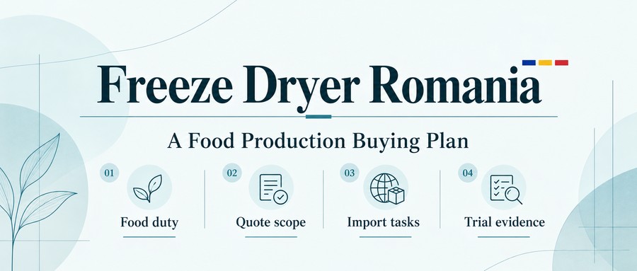 Freeze Dryer Romania buying plan: food duty, quote scope, import tasks and trial evidence